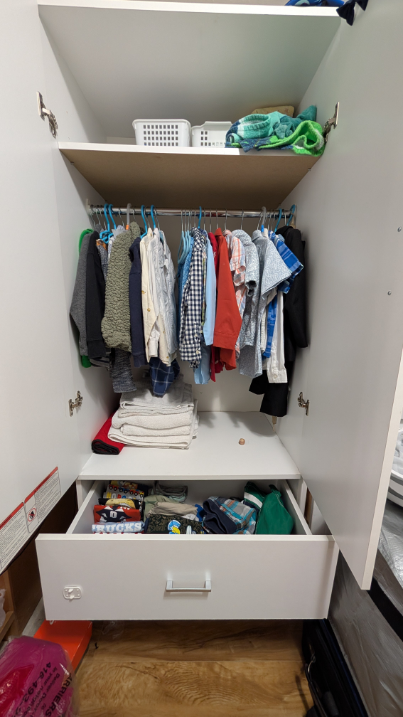 White Wardrobe with Drawers - photo 2