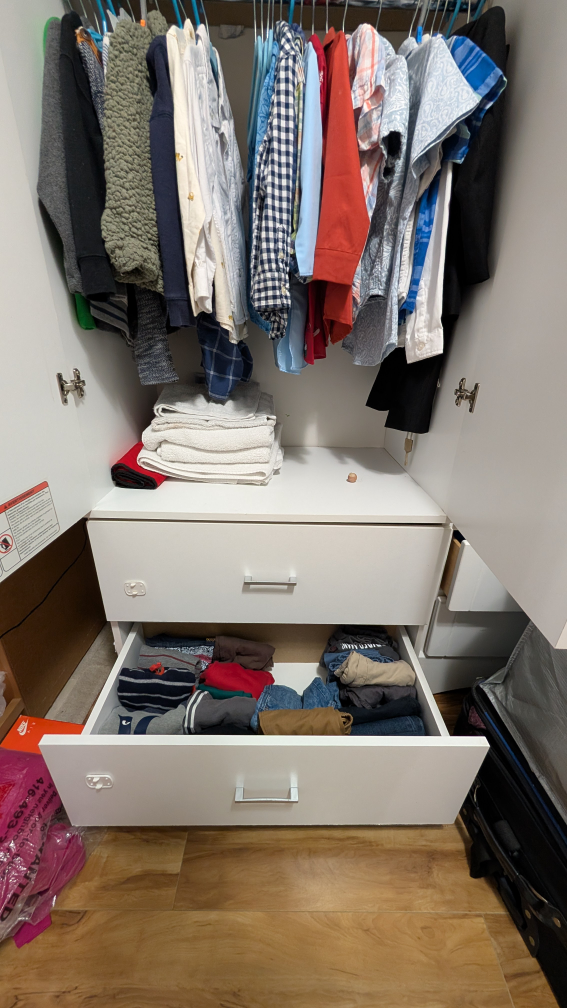 White Wardrobe with Drawers - photo 3