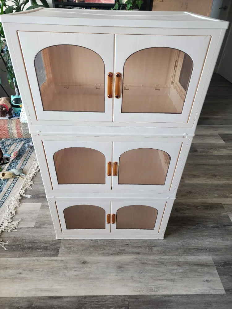 White Stackable Storage Cabinet thumbnail