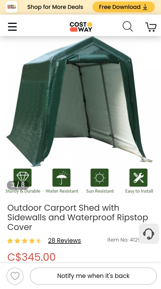 Carport tent *yes still available*