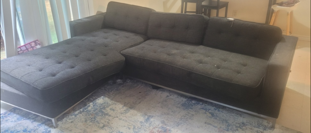 Grey Sectional Sofa - Gently Used