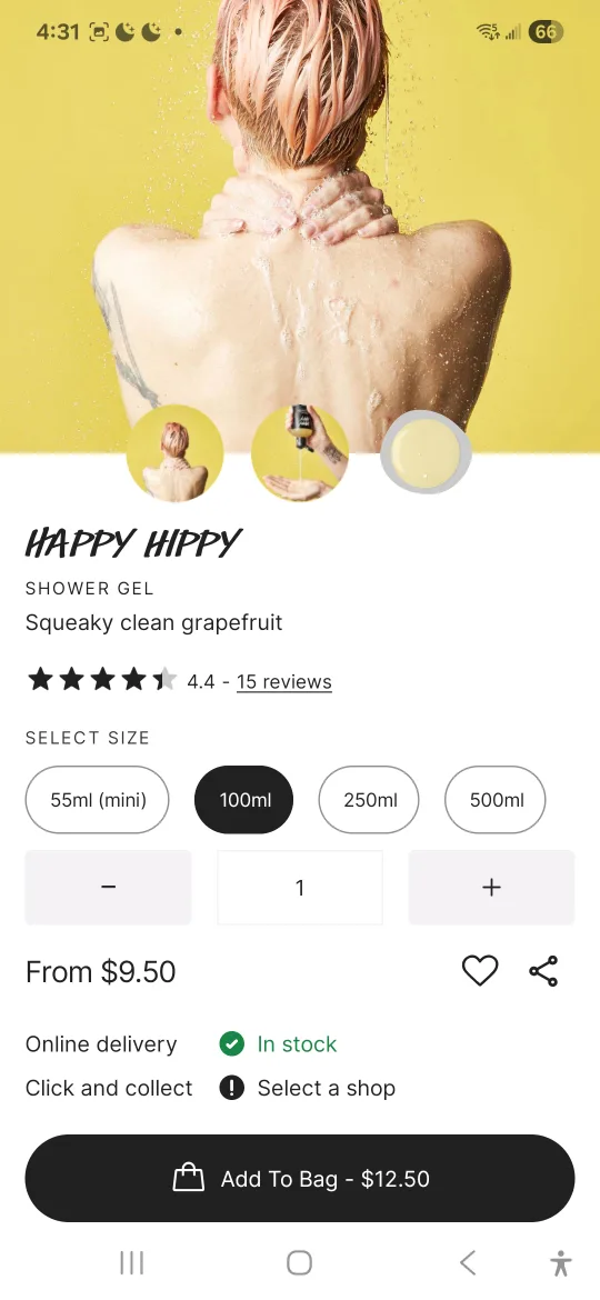 Lush Happy Hippy Shower Gel - 100ml thumbnail