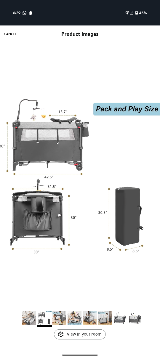 5 in 1 Pack and play Baby Bassinet - photo 2