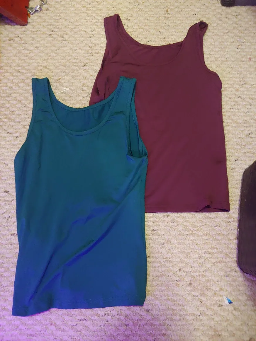 Tank Tops - Teal and Burgundy thumbnail