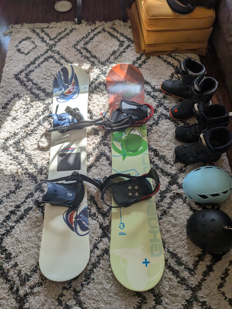 Snowboard, Boots, and Helmet Set - photo 2