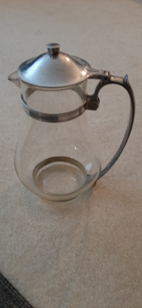 1930's  Art Deco McKee chrome and glass Carafe - photo 4