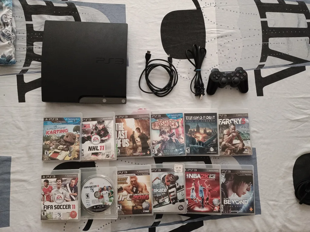 PS3 + 12 Top Games ( Includes SKATE 3 !!! ) image indicator(4)