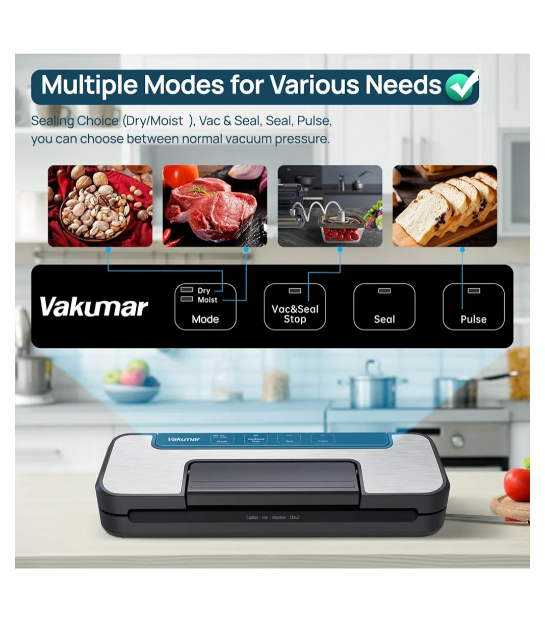 Vakumar Food Vacuum Sealer - Like New! - photo 3