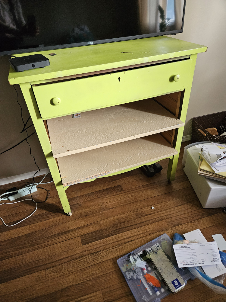 Green Painted Wood Dresser
