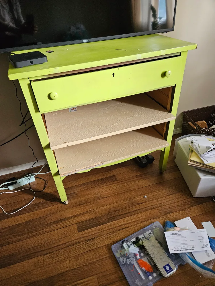 Green Painted Wood Dresser thumbnail