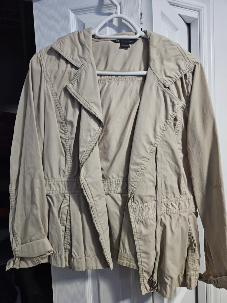 Armani Exchange Black Bomber Jacket - Size L thumbnail