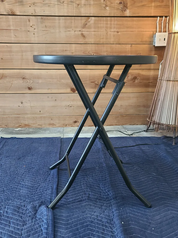 Black Round Table with 2 Chairs image indicator(2)