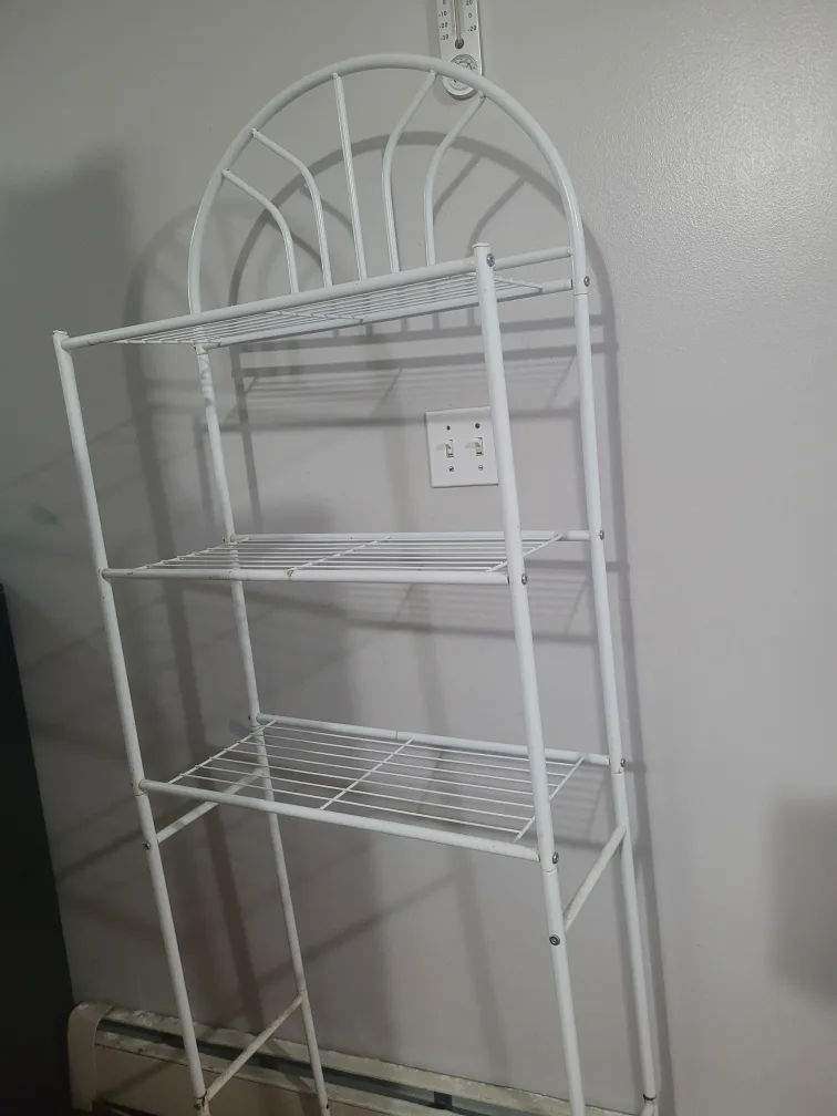 White Metal Bathroom Shelf thumbnail