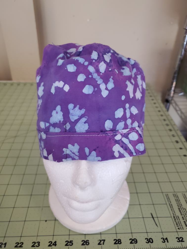 Hand Crafted Purple Scrub Cap - photo 2