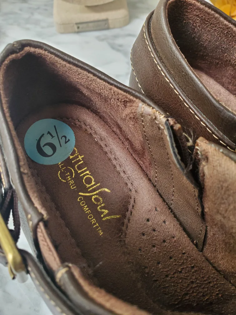 Natural Soul Brown Ankle Boots Size 6.5 image indicator(3)