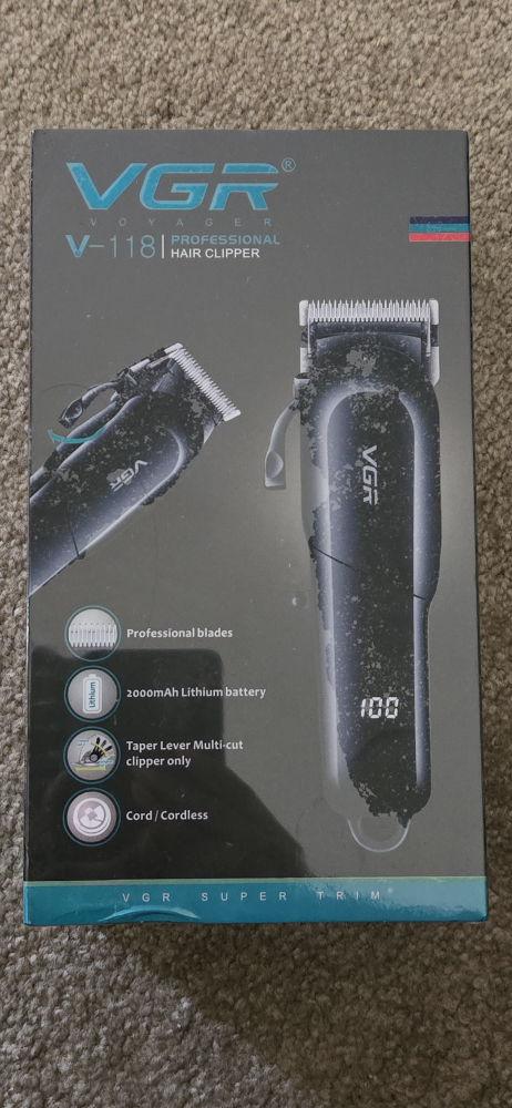 VGR V-118 Professional Hair Clipper - New in Box!