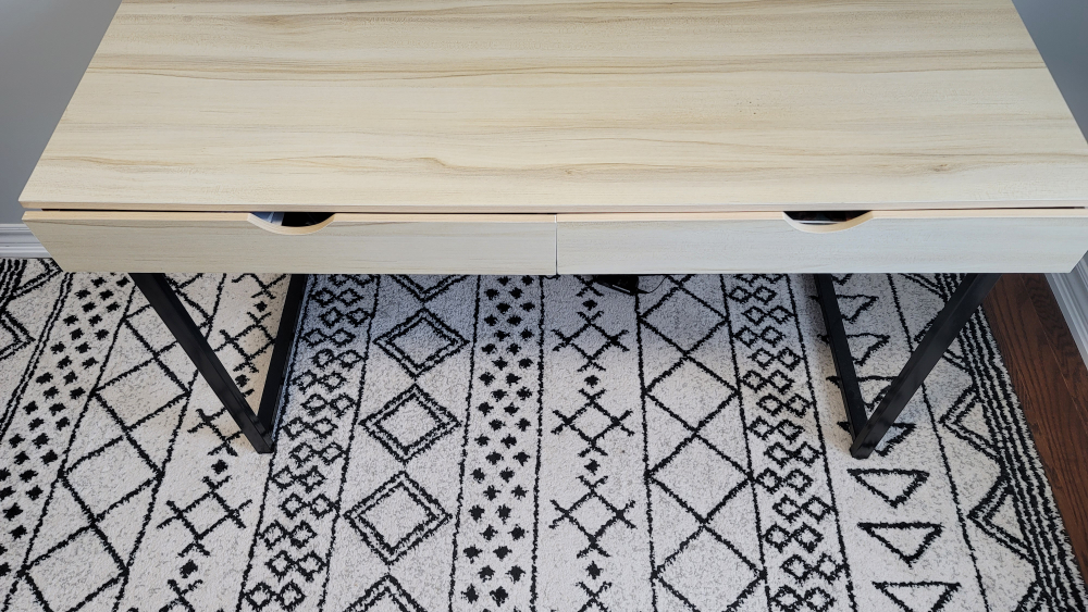 Desk with Drawers - Light Wood & Black - photo 2