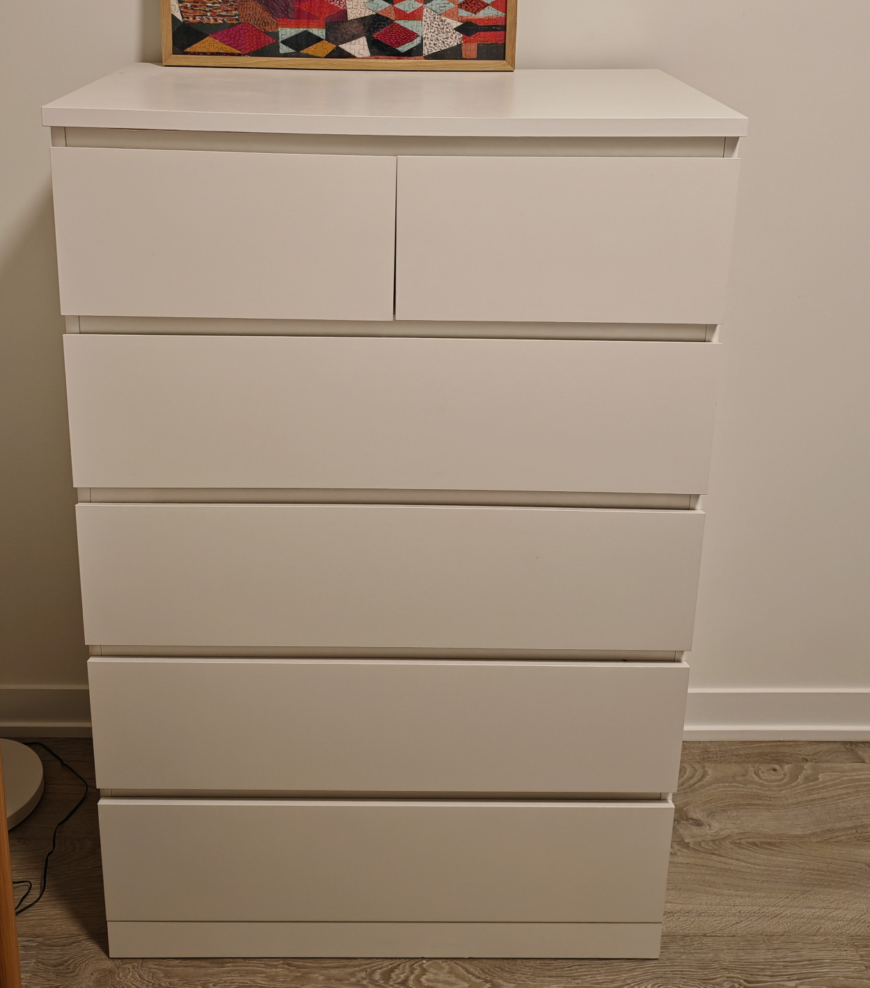 IKEA Malm White 6-Drawer Dresser
