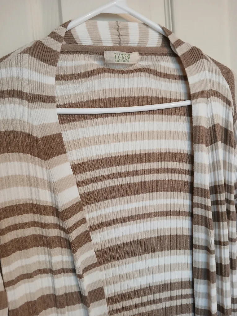 Pure Suzy Shier striped long cardigan, size medium (M) image indicator(5)