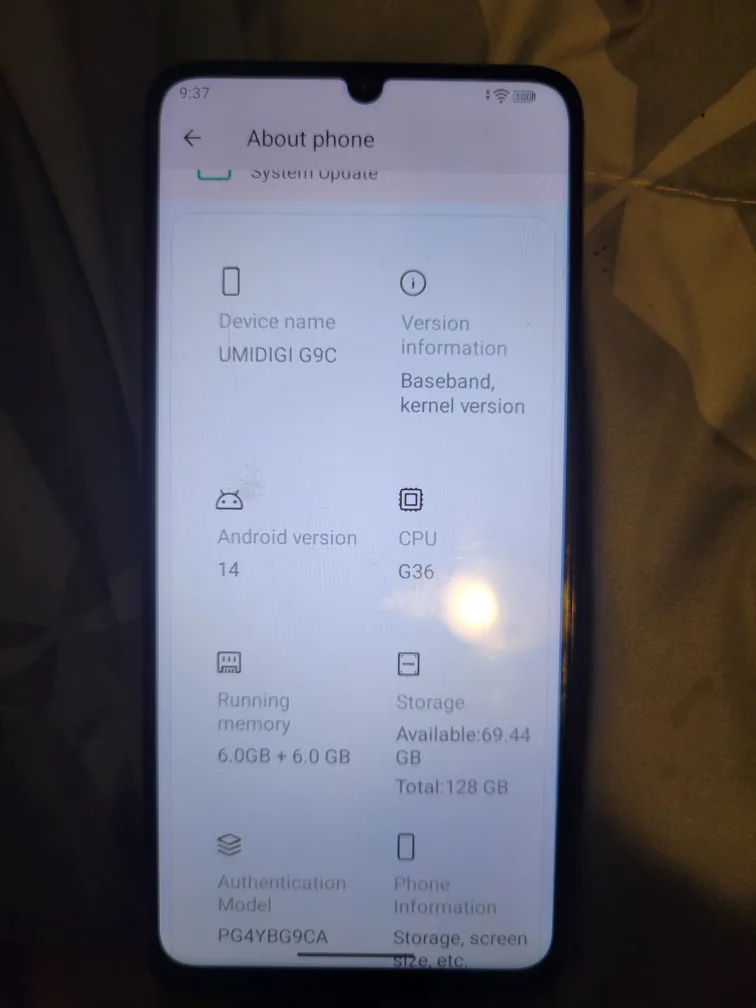 UMIDIGI G9C Smartphone - 128GB Storage thumbnail