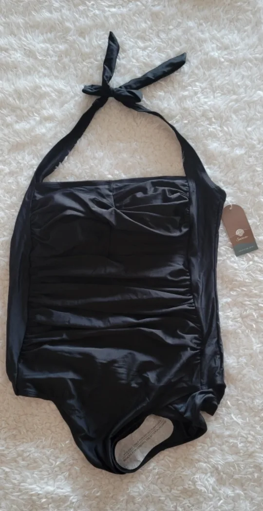 BNWT Black One Piece Swimsuit image indicator(5)