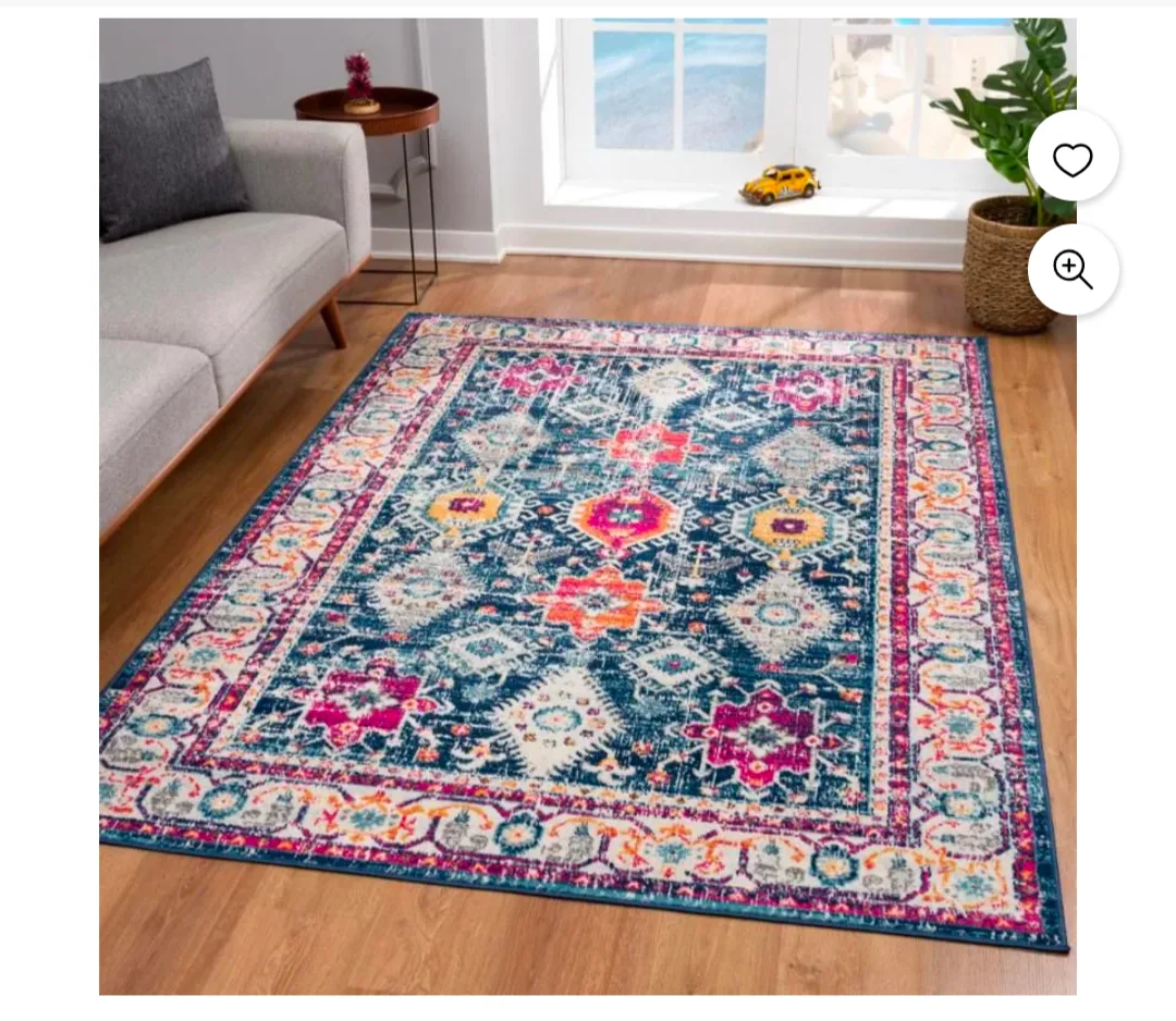 Area Rug - Blue, Pink, Orange thumbnail
