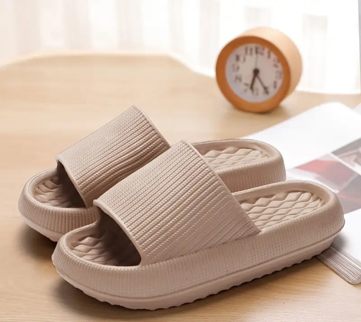Cloud Slides - Size.: 8.5-9 - Color: Pink, Khaki, and Black - photo 3