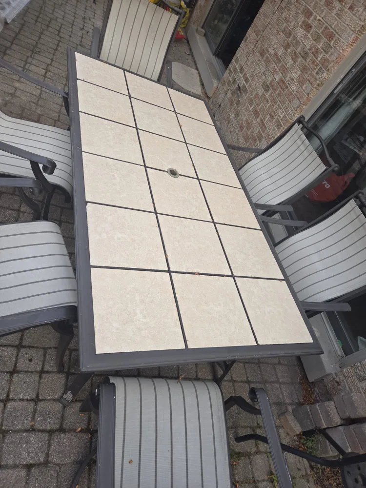Outdoor Dining Table with 6 Chairs