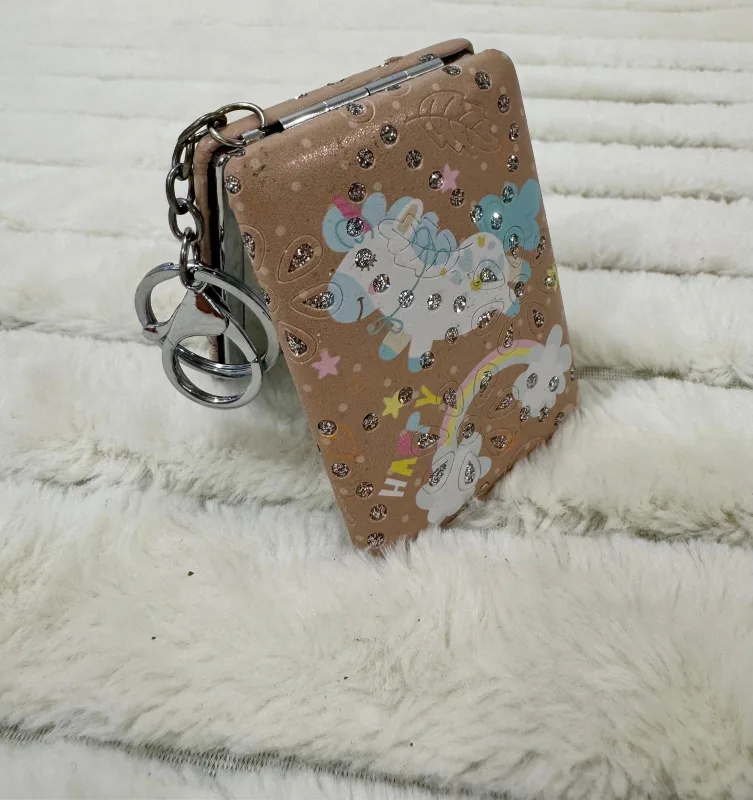 Cute Unicorn compact mirror Keychain image indicator(7)