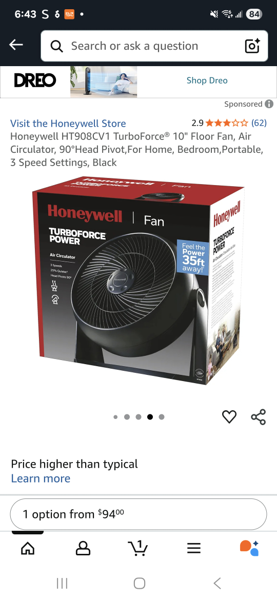 New Honeywell/ Fan