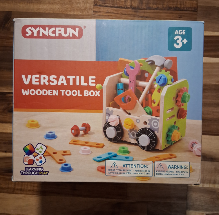 Syncfun Versatile Wooden Tool Box - Age 3+