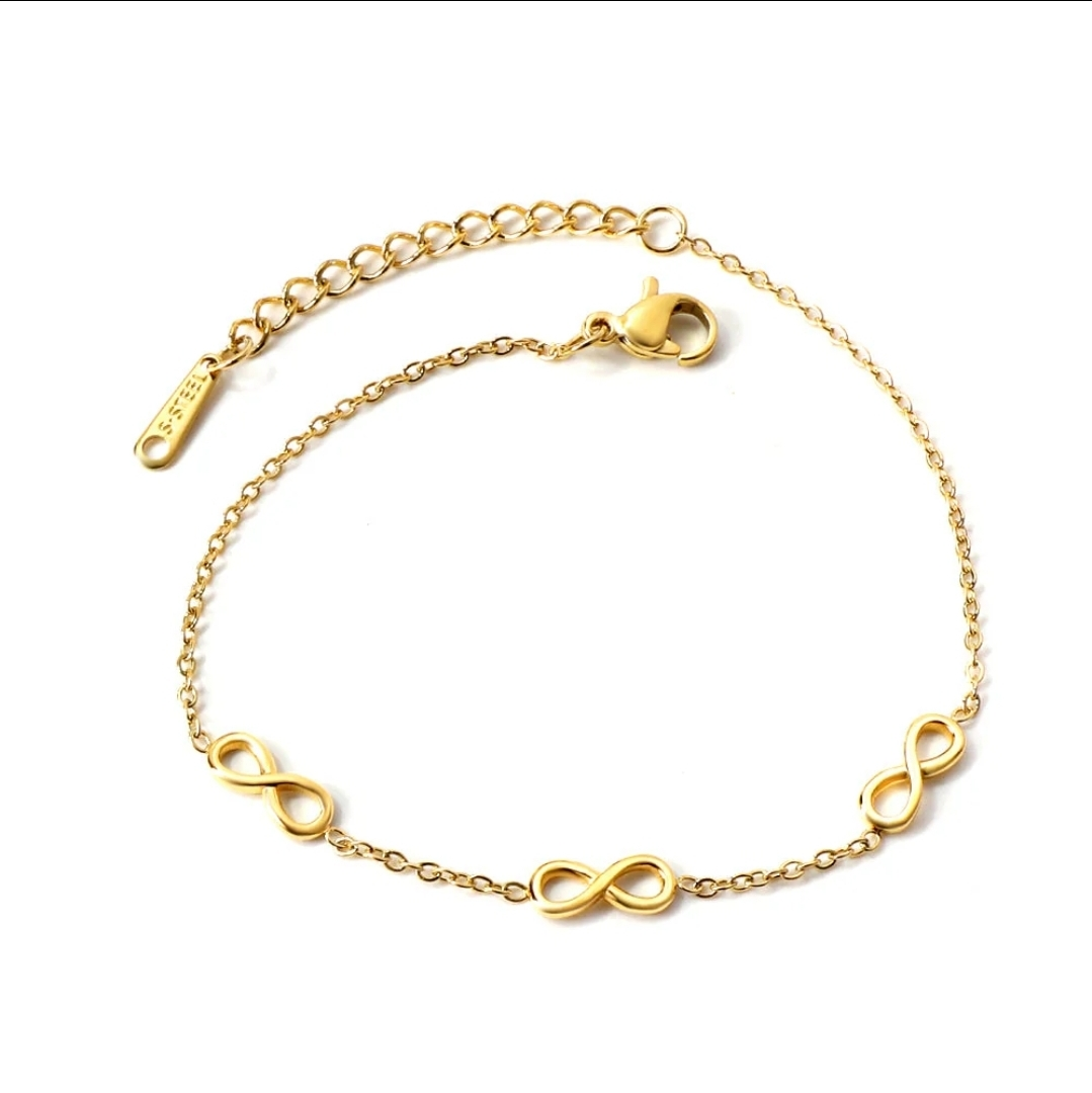 18k Gold Plated Infinity Bracelet
