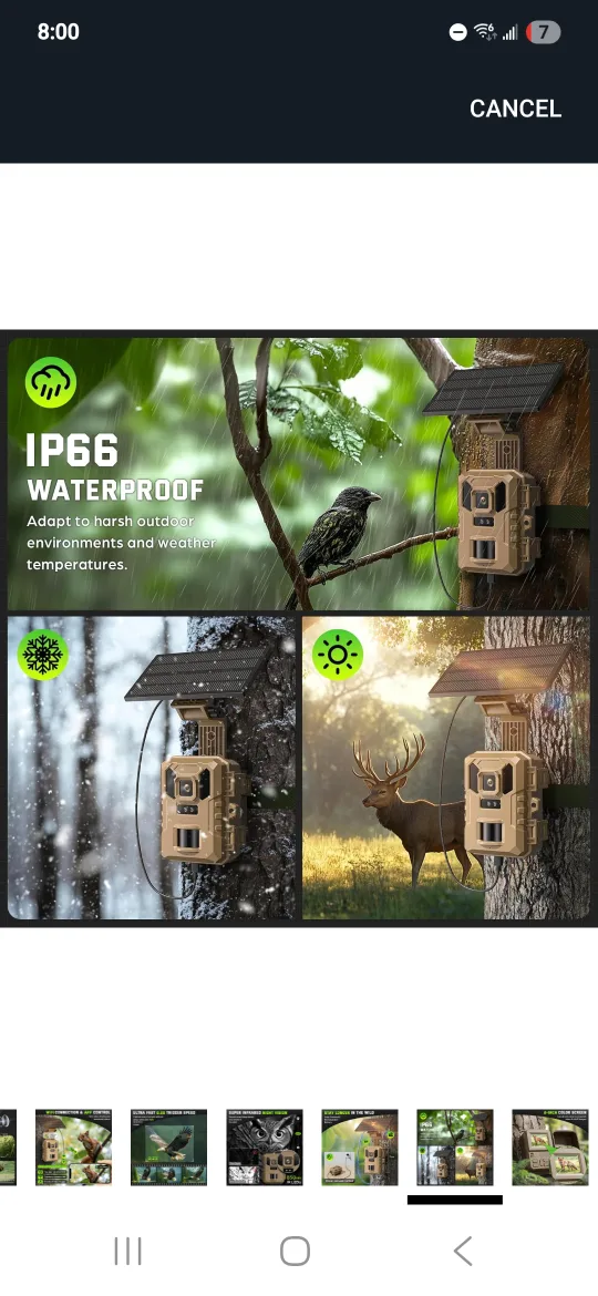 VIDVIS 4K Solar WiFi Trail Camera image indicator(10)