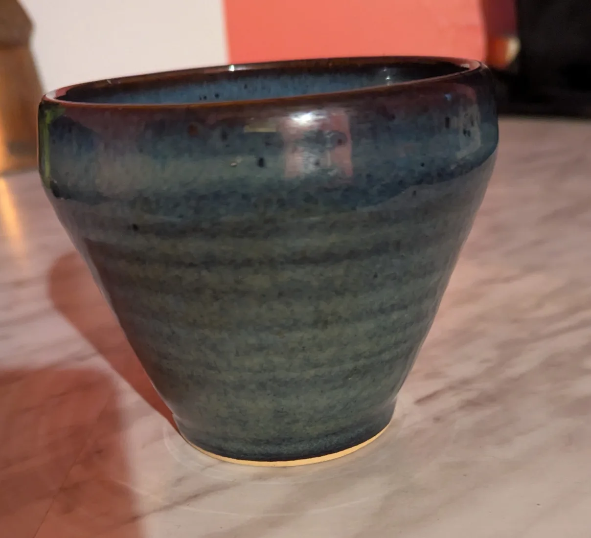 Handmade Hillborn Pottery Vase - Blue image indicator(2)