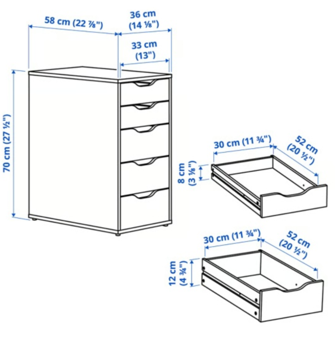 IKEA Alex White Drawer Unit - photo 3