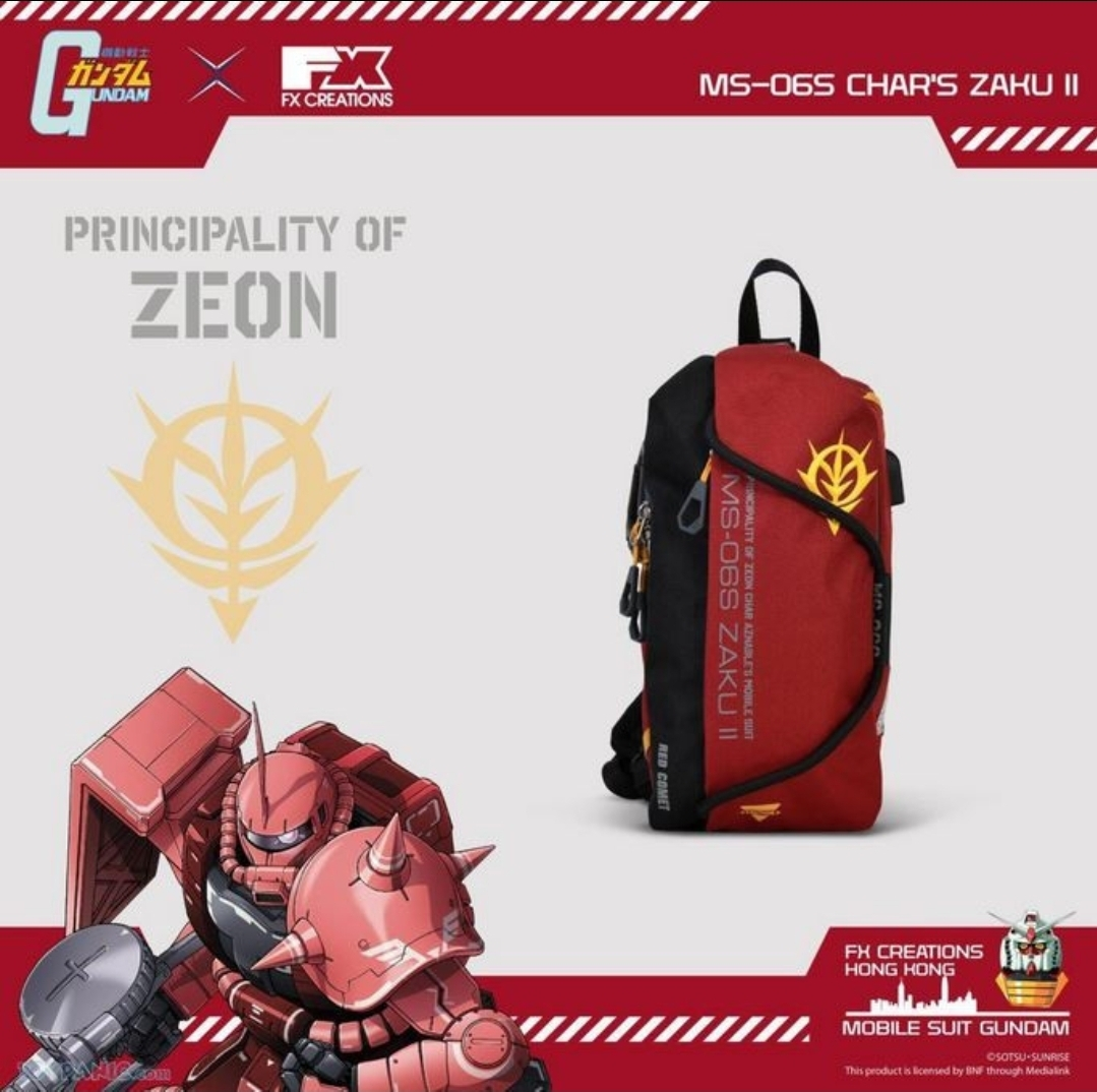 Gundam MS-06S Chars Zaku II - Single Strap Backpack/ Sling Bag