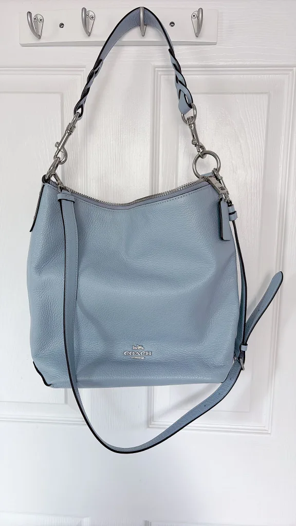 Coach Leather Shoulder/ Cross BodyBag - Light Blue image indicator(2)