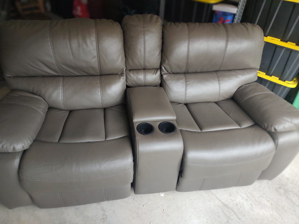 reclining Loveseat with Console and rocker reclining chair