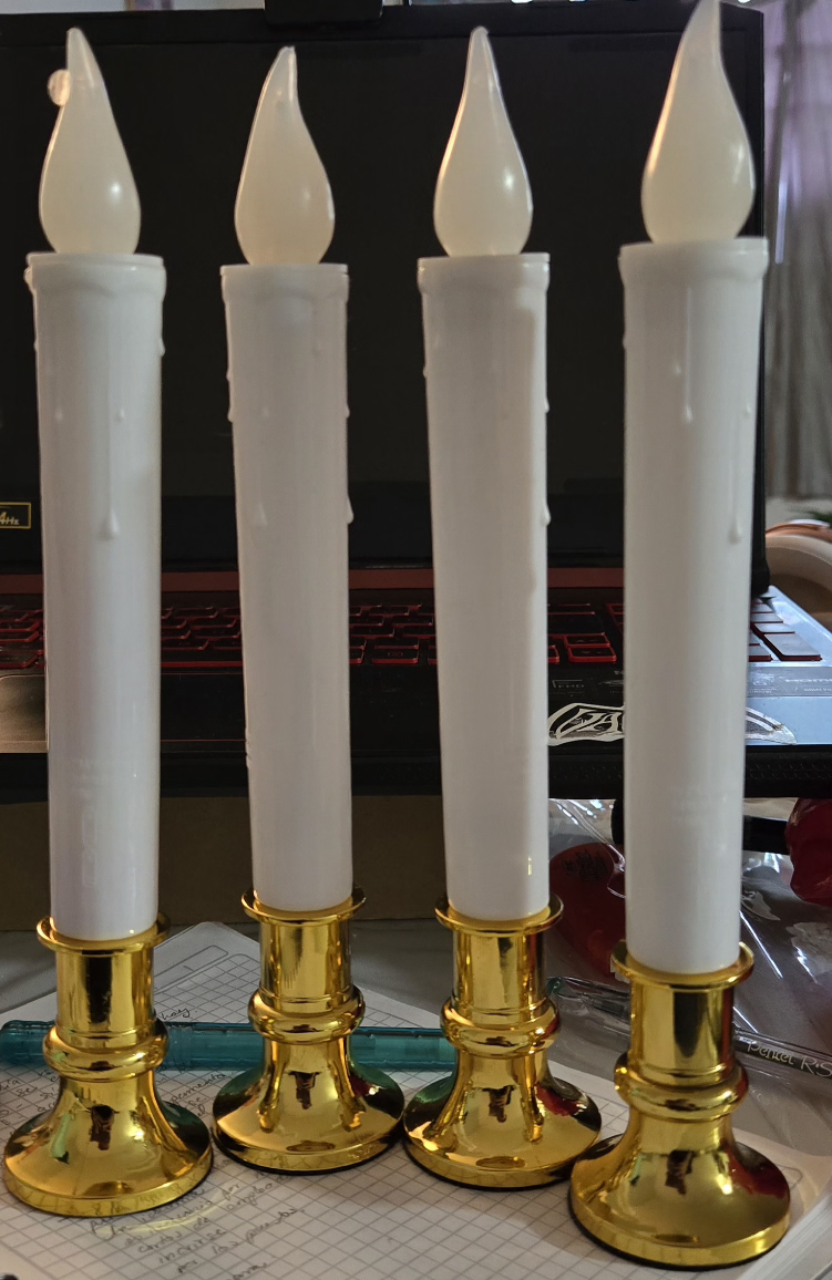 Set of 4 LED Taper Candles