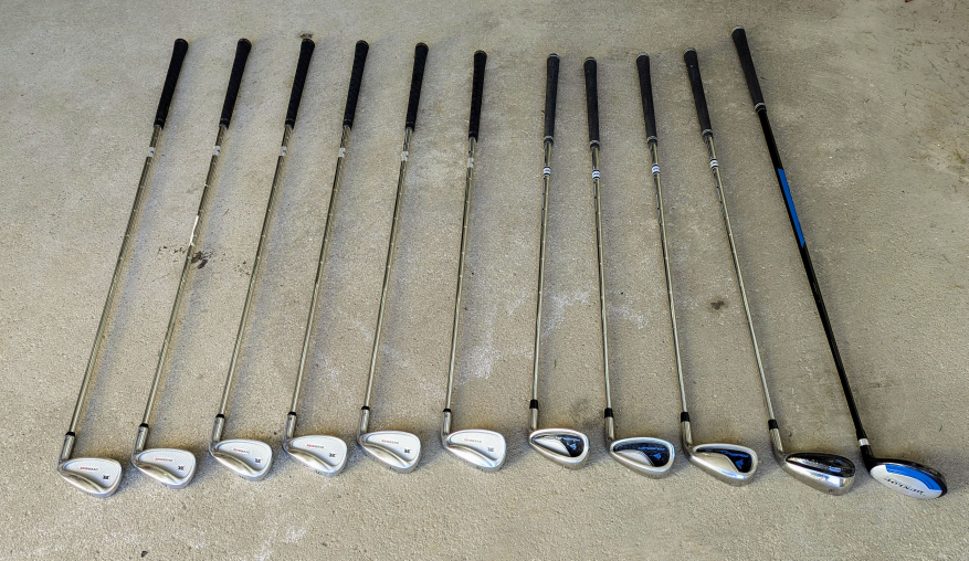 Golf Clubs Irons Set and Cart