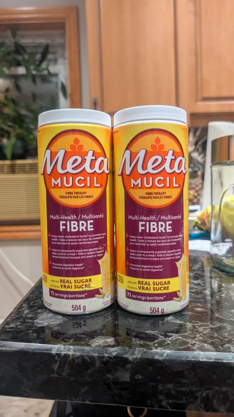 Metamucil Multi-Health Fibre with Real Sugar, 504g thumbnail