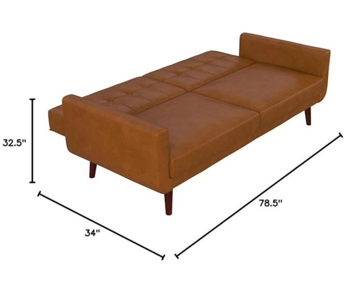 Better Homes & Gardens Nola Sofa Bed - Camel Faux Leather - photo 2