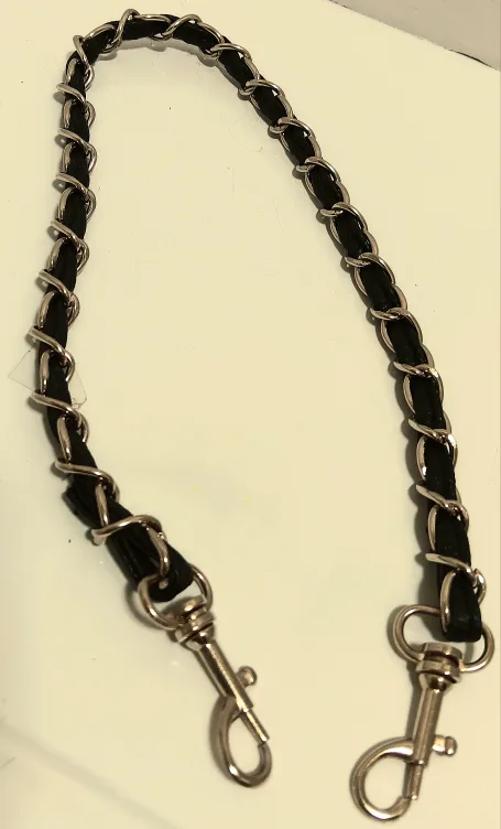 👜Black & Silver Chain Bag Strap 21 inches👜 thumbnail