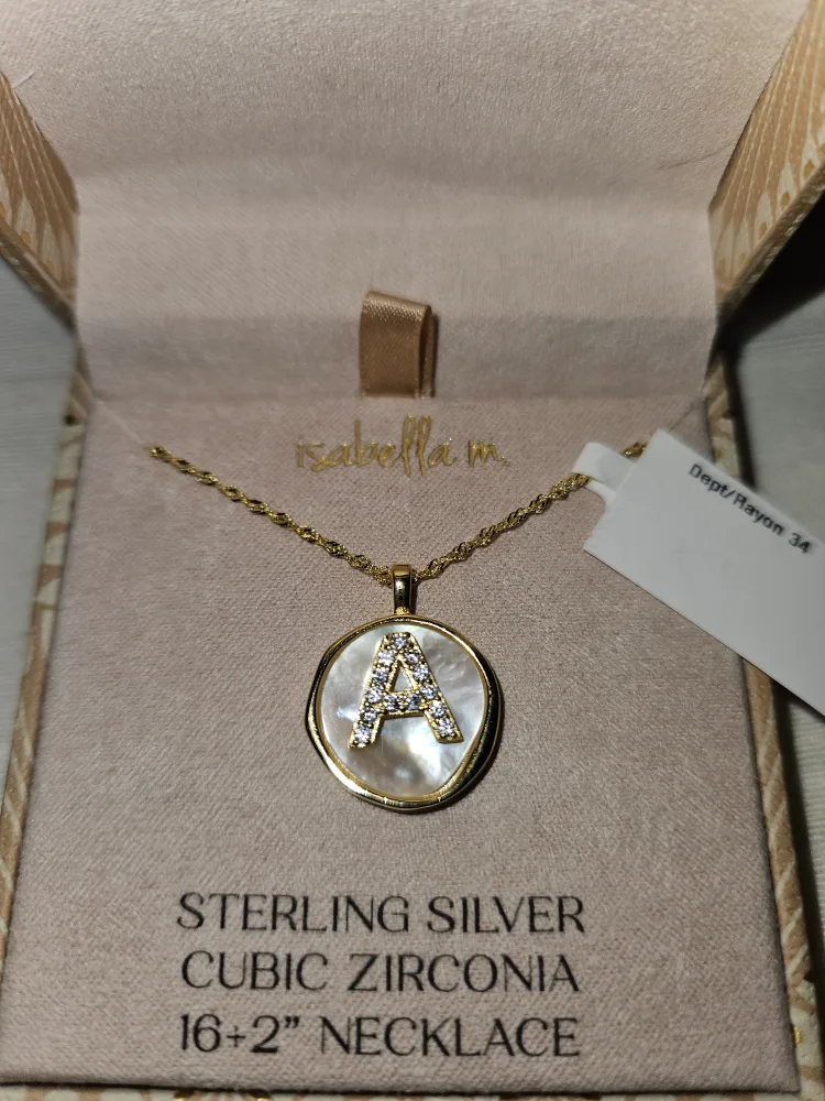 Isabella M. Initial 'A' Necklace thumbnail