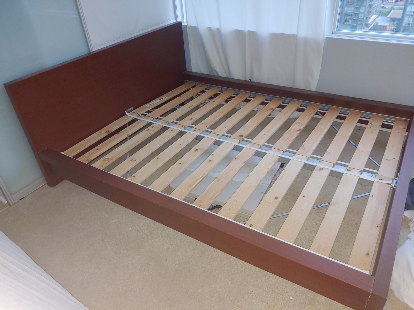 Brown Bed Frame Queen - photo 2