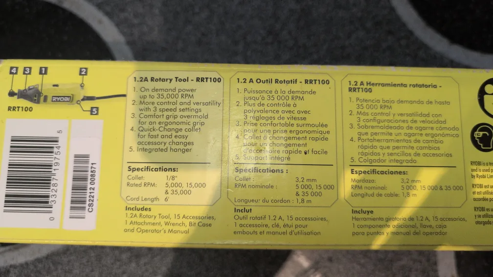 Ryobi 1.2 Amp Rotary Tool - New in Box! image indicator(2)