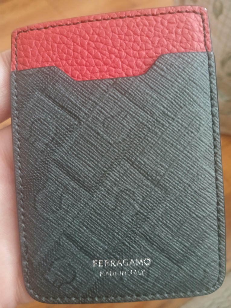 Ferragamo Men's Monogram MagSafe Card Holder