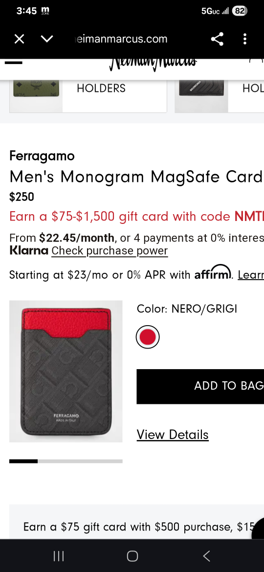 Ferragamo Men's Monogram MagSafe Card Holder - photo 3