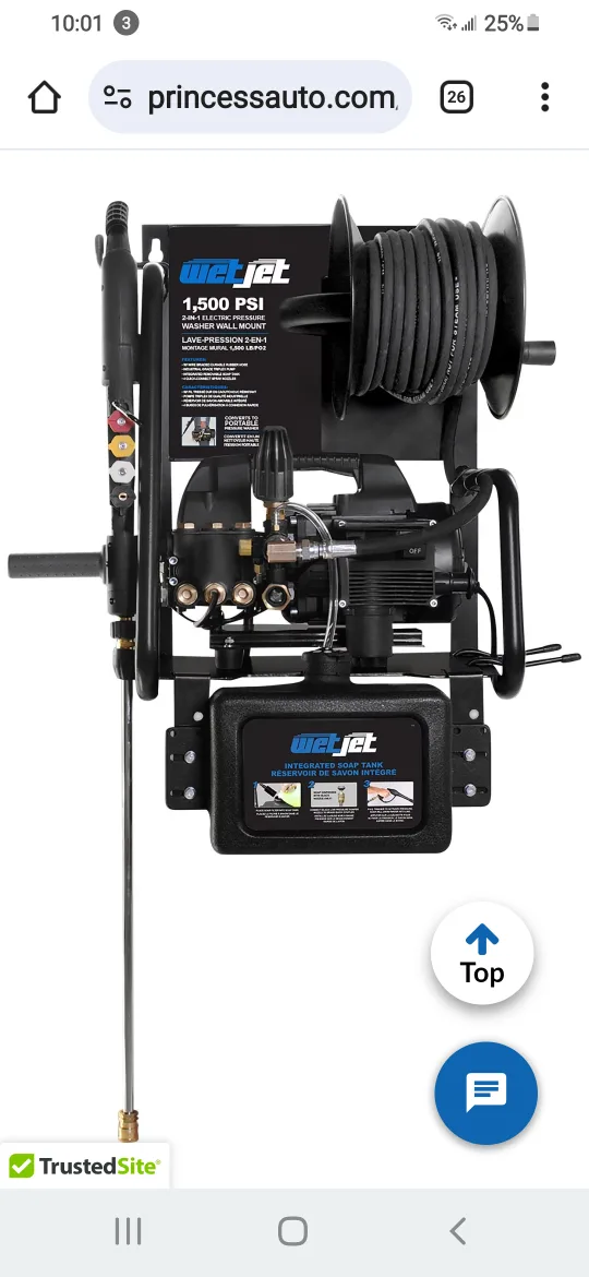 WET JET 1.6 GPM 1,500 PSI Wall-Mount Electric Pressure Washer thumbnail