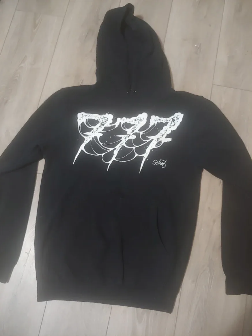 Black Hoodie with Graphic Design thumbnail